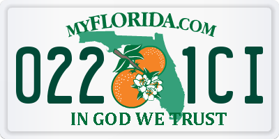 FL license plate 0221CI