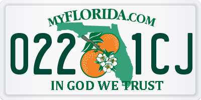 FL license plate 0221CJ