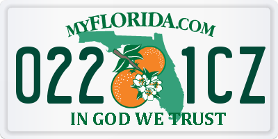 FL license plate 0221CZ
