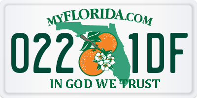 FL license plate 0221DF