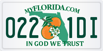 FL license plate 0221DI