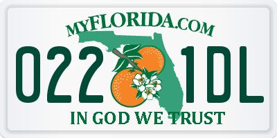FL license plate 0221DL