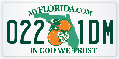 FL license plate 0221DM