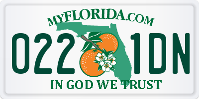 FL license plate 0221DN