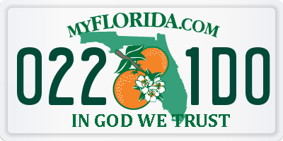 FL license plate 0221DO
