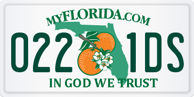 FL license plate 0221DS
