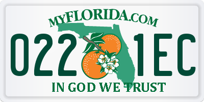 FL license plate 0221EC
