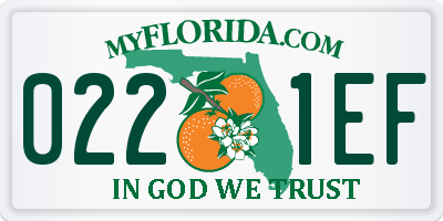 FL license plate 0221EF