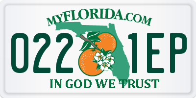 FL license plate 0221EP