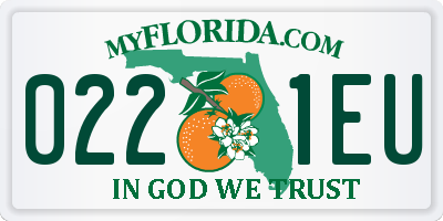 FL license plate 0221EU