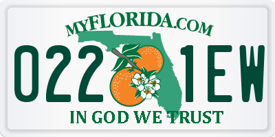 FL license plate 0221EW