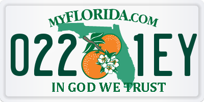 FL license plate 0221EY