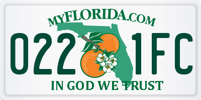 FL license plate 0221FC