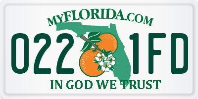 FL license plate 0221FD