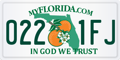 FL license plate 0221FJ