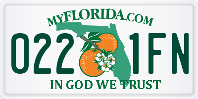 FL license plate 0221FN
