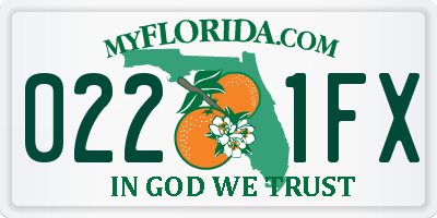 FL license plate 0221FX