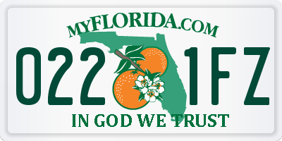 FL license plate 0221FZ