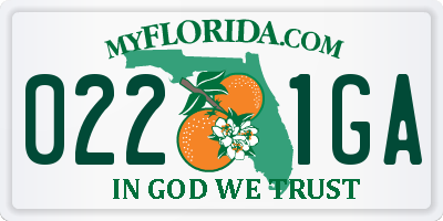 FL license plate 0221GA
