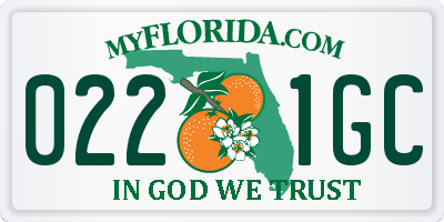 FL license plate 0221GC