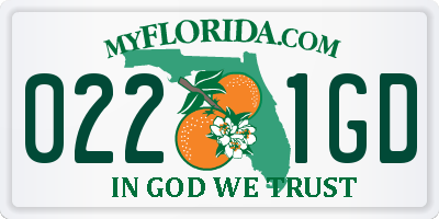 FL license plate 0221GD
