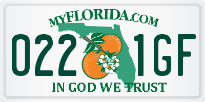FL license plate 0221GF