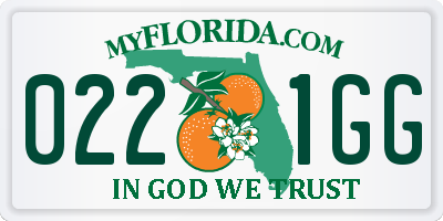 FL license plate 0221GG
