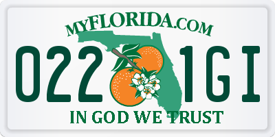 FL license plate 0221GI