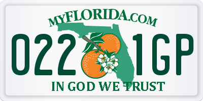 FL license plate 0221GP