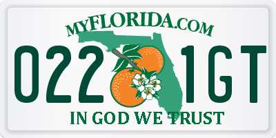 FL license plate 0221GT