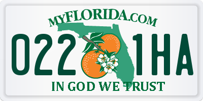 FL license plate 0221HA
