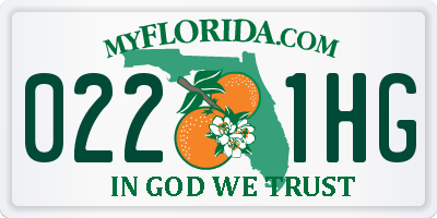 FL license plate 0221HG