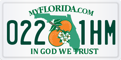 FL license plate 0221HM