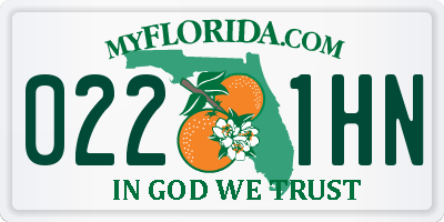 FL license plate 0221HN