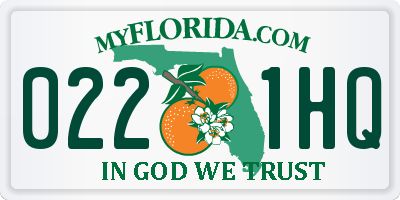 FL license plate 0221HQ