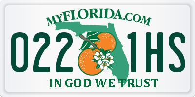 FL license plate 0221HS
