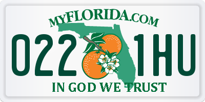 FL license plate 0221HU