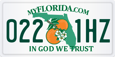 FL license plate 0221HZ