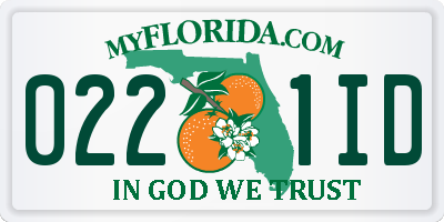 FL license plate 0221ID