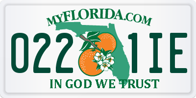 FL license plate 0221IE