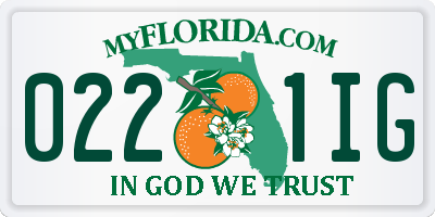 FL license plate 0221IG