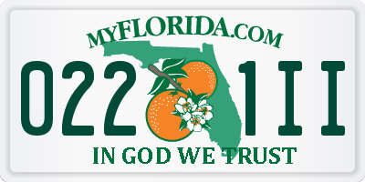 FL license plate 0221II