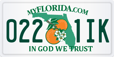 FL license plate 0221IK