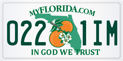 FL license plate 0221IM