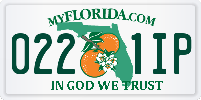 FL license plate 0221IP