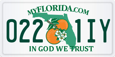 FL license plate 0221IY