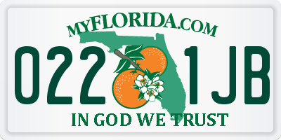 FL license plate 0221JB