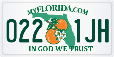 FL license plate 0221JH