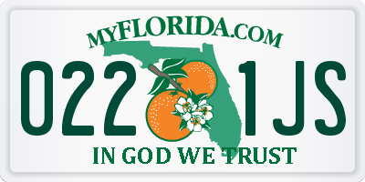 FL license plate 0221JS