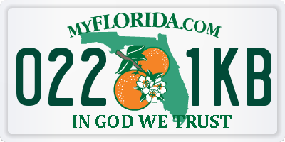FL license plate 0221KB